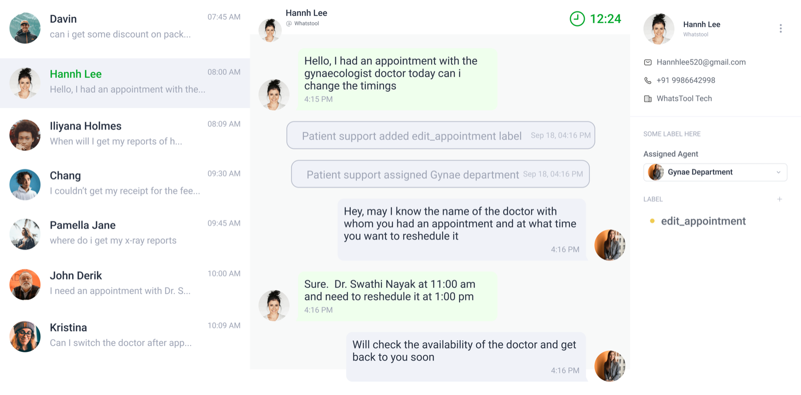 Use Team Chat to solve queries by assigning people for that particular task